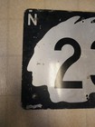 Original Retired Indian Head Sign Road Highway Marker North Dakota 24 x30  