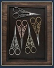 Retro Scissors Antique Vintage Thread Snips Embroidery Sewing Tailor Flowers