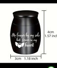 Black Steel Mini Memorial Cremation Keepsake Urns For Pet Dogs Cats Ashes Small
