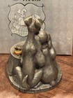 Disney Lady And The Tramp- Pewter Figurine Clock Limited Edition Sculpture