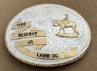Vintage Premium Montana Ss 1995 Lamb County Reserve Cowboy Trophy Belt Buckle