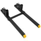 Clamp On Tractor Bucket Pallet Forks 2000-4000lb 43-60in  Stabilizer Optional