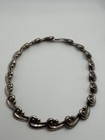 Vintage Margot De Taxco Mexico Sterling Silver Wave Choker Necklace  5134a