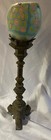 Large Floor altar Antique Brass 16 5    Tall Spike Pillar Candle Holder Rare