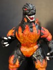 Trendmasters Godzilla 9 -10  1994 Custom  burning Godzilla  Figure  restored  