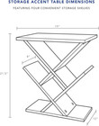 Adesso Zig-zag Accent Table - Table Bookshelf - Storage Side Table  Home Furnish