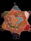 Victorian Native American Iroquois Whimsey Wall Pincushion Star 9    Raised Beads