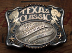 Vtg Vogt Sterling Silver 14k Gf Texas Classic Western Cowboy Trophy Belt Buckle