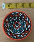 Jerusalem Pottery Hand Made   Painted Small Bowl Bright Colors Flowers
