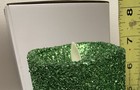 New Luminara Real Flame-effect Flameless Candle 7  Glitter Green Remote Glitter