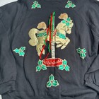 Vtg Ugly Christmas Womens Sweatshirt Pullover Long Sleeve Size L Usa Made