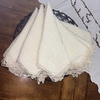 Vintage  Hand Embroidered    Tatting Lace Set Of 12 