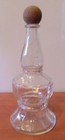 Vintage Clear Glass Bottle 6  Tall
