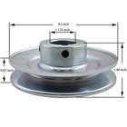 Ab450-1 1 8 Single Groove Web Sheaves  V Belt Pulley 1 1 8 Inch Bore 4 5  Od mot
