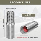 4 Pcs Valve Caps Stem Extension  27mm Tire Valve Extenders  Screw-on Tire Valve