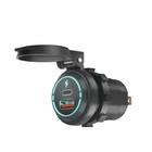 Dual Usb Charging Car Cigarette Lighter Socket Type-c Power Outlet W  Wire