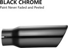 Exhaust Tips Black Chrome 3  Inlet  Muffler Tip With Never Fading And Peeling Co