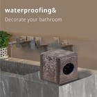 Leather Tissue Box Cover Square Cube Holder Napkin Facial Paper Dispenser