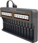 18650 Battery Charger  12 Bays Smart Universal Charger Lcd Display For Rechar   