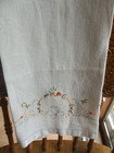 Vintage Embroidered Linen Towel
