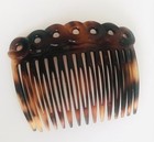 Vintage Side Hair Comb Faux Tortoise Shell Made In France Accessory
