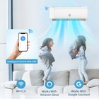 Industrial 9-24k Btu Ductless Mini Split Air Conditioner Heatpump Wifi Ac Unit