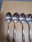 1847 Rogers 8pc Soup Spoons Silverplate Magic Rose Pattern