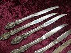 Baroque Rose 8 Steak Knives W  Serrated Blades 1881 Rogers Oneida Ltd Fine