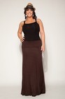 Women Plus Size Maxi Skirt Fold Over Waistband - Made In Usa