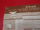 Original 1959 Singer Sewing Machine 401   403 Stitch Pattern Comparison Chart