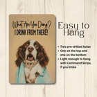Springer Spaniel Bathroom Sign Toilet Bowl Bath Funny Metal Tin Dog Wall Art