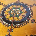 Vintage 10 25  Romanian Colorful Folk Art Wooden Plate Handcrafted Decorative