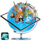 3d World Globe Large Earth Ocean Rotating World Map Geography W  Stand Desktop
