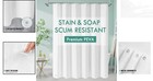 Versatile White Peva Shower Curtain Liner -  Quality   Machine Washable