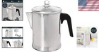 Heavy Duty Stove Top Percolator Coffee Pot Maker Aluminum Steel 9-cup