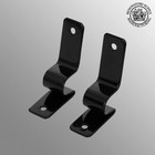 Stair Rod Bracket Holders 2-3 8 In  Black Cast Brass Stair Runner Brackets Wi   