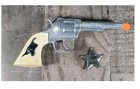 1960s Hubley Texas Jr Die-cast Cap Gun Pistol   Rare Badge   Vintage Toy