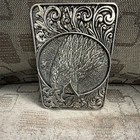 Men s Western Eagle Belt Buckle  Silver Tone Metal Engraved Rectangular 1 5in
