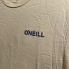 O neill Men s Short Sleeve T-shirt Pocket Logo Size Large Beige Back Graphic