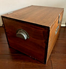 Vintage Pottery Barn Wooden Industrial Lateral File Box Chest 17 25    14 5  X12 