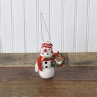 Primitives By Kathy Felt Snowman Wreath Critter Christmas Holiday Ornament Mice