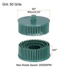 4pcs Bristle Disc 2  50 Grit Abrasive Coating Removal Disc For Metal  Green