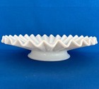 Petticoat Gas Lamp Shade - Milk Glass - Ruffled - 7 5  - Vtg