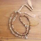Sandalwood Muslim Prayer Beads     10x5mm Saucer Shape 99-bead Wood Dhikr Tasbih