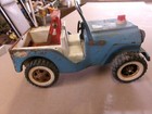 Vintage Metal Tonka Jeep Tow Truck Parts Or Restore  Blue