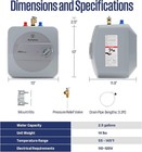 2 5 Gallon Electric Mini-tank Water Heater 1440w Wall Or Floor Mounted - Used