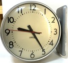 Vintage Rare  Standard 13    Clock Double Sided Glass School Government 60s Wall