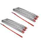 Pit Posse Pair Of Lawn Mower Atv Folding Loading Ramps Aluminum 89   1500lb Rate