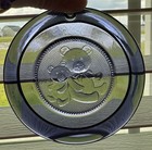 Vintage Sun Catcher Clear Glass 4        Bear Friends    Purple Color Made In Usa