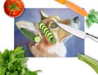 Caroline s Treasures 7405lcb Corgi Devotion Glass Cutting Board Large Decorative